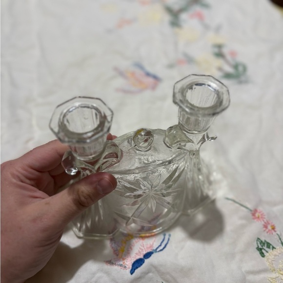 Vintage Anchor Hocking Clear Glass Candle Holder - Picture 5 of 8
